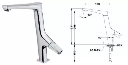 Смеситель для кухонной мойки «Teka» SN 915 116030030 хром