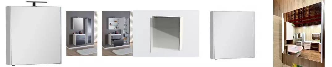Уценка, Зеркальный шкаф «Aquanet» Латина 70 без света белый правый 