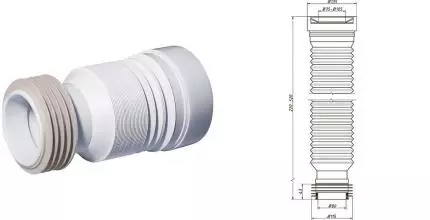 Гофра для унитаза «Orio» C-990-L 220 – 520 мм