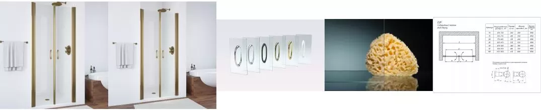 Душевая дверь «Vegas Glass» E2P 120/189 прозрачная/бронза универсальная