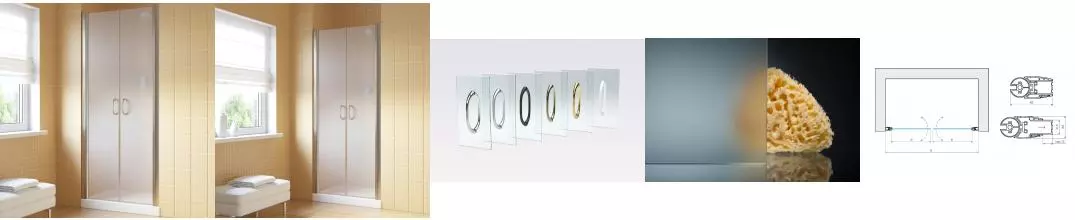 Душевая дверь «Vegas Glass» E2P Lux 110/199,5 сатин/глянвевый хром универсальная