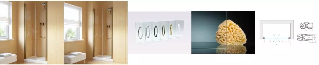 Душевая дверь «Vegas Glass» E2P Lux 120/199,5 прозрачная/бронза универсальная