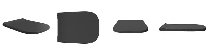 Сиденье для унитаза «Alice» Wunder MC4508S дюропласт с микролифтом черное матовое