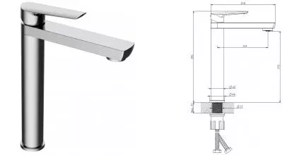 Смеситель для раковины «ESKO» Brussel BRS25 хром