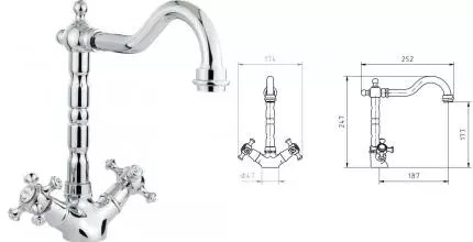 Смеситель для раковины «Migliore» Prestige 31614 с донным клапаном хром