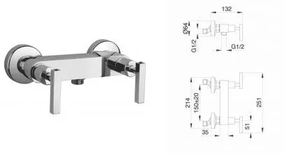 Смеситель для душа «Migliore» Syntesi ML.SNS-7946.CR хром