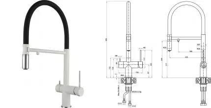 Смеситель для кухни с подключением к фильтру «Rivelato» Adria 1523517 brina/cromo