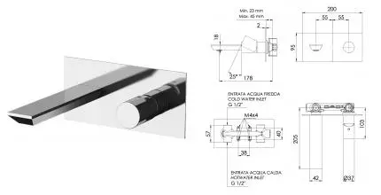 Смеситель для раковины «Remer» Edge EG515 хром