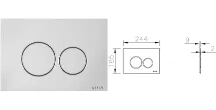 Кнопка смыва «Vitra» Origin 740-2480 пластик хром глянцевая