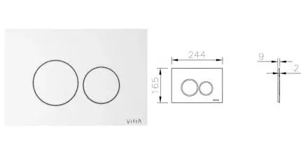 Кнопка смыва «Vitra» Origin 740-2400 пластик белая