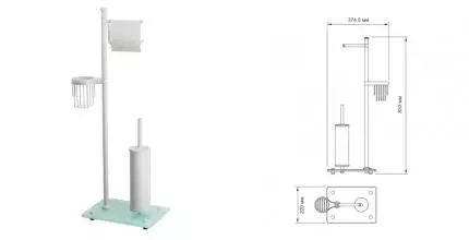 Стойка с аксессуарами «WasserKRAFT» K-1264W напольная белая