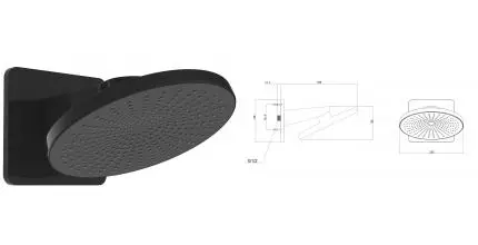 Верхний душ «Vincea» Inspire VSHD-3I5CMB чёрный