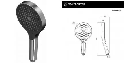 Ручная лейка «Whitecross» Top NIB брашированный никель