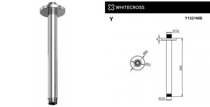 Кронштейн для верхнего душа «Whitecross» Y1321NIB 24 брашированный никель