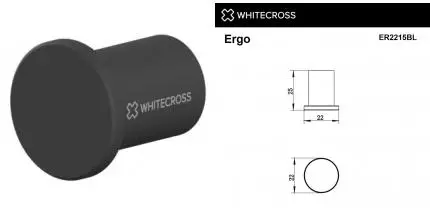 Крючок «Whitecross» Ergo ER2215BL на стену чёрный матовый