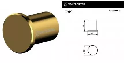 Крючок «Whitecross» Ergo ER2215GL на стену золото