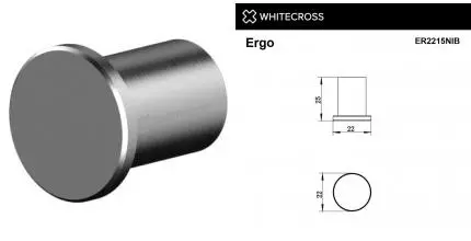 Крючок «Whitecross» Ergo ER2215NIB на стену брашированный никель