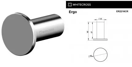 Крючок «Whitecross» Ergo ER2216CR на стену хром