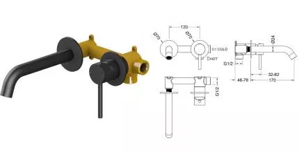 Смеситель для раковины «Timo» Saona 2372/03SM чёрный матовый