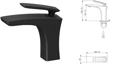 Смеситель для раковины «Timo» Helmi 4061/03F чёрный матовый