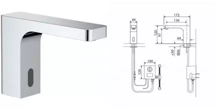 Смеситель для раковины «Timo» Torne 4313/00F сенсорный хром