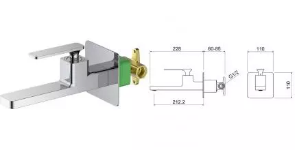 Смеситель для раковины «Timo» Torne 4372/00SM хром