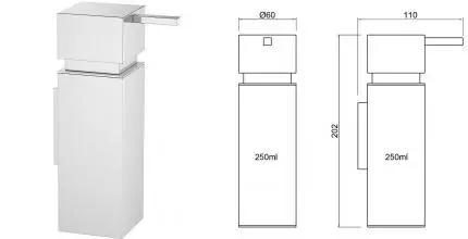 Дозатор для мыла «Timo» Selene 43039/00 на стену хром