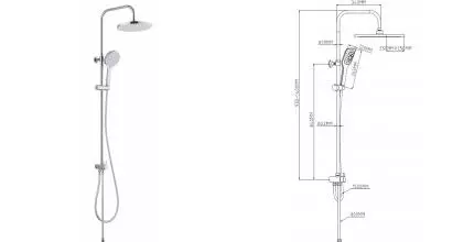 Душевая стойка «ESKO» ST1300 хром