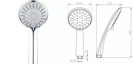 Ручная лейка «ESKO» SCU855 хром