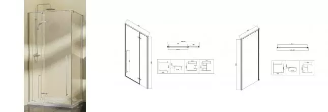 Душевой угол-ограждение «Vincea» Slim-N VSR-5SN9090CL 90/90 прозрачный/хром квадратный без поддона универсальный