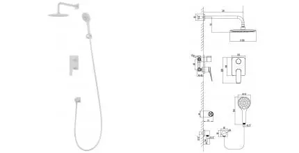 Душевая система «Lemark» Bronx LM3729MW белая